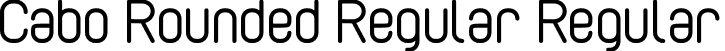 Cabo Rounded Regular Regular font | cabo-rounded-regular.otf