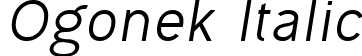 Ogonek Italic font | ogonek-italic.ttf