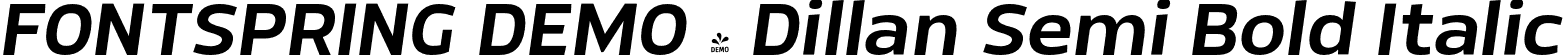 FONTSPRING DEMO - Dillan Semi Bold Italic font | Fontspring-DEMO-dillan-semibolditalic.otf