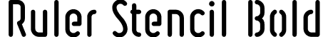 Ruler Stencil Bold font | ruler-stencil-bold.ttf