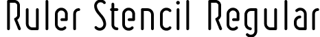 Ruler Stencil Regular font | ruler-stencil-regular.ttf