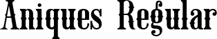 Aniques Regular font | Aniques.ttf