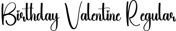 Birthday Valentine Regular font | Birthday-Valentine.otf