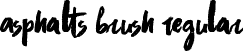 Asphalts Brush Regular font | asphalts-brush-personal-use.ttf