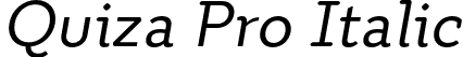 Quiza Pro Italic font | Mint Type - Quiza Pro Italic.otf