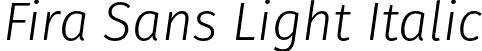Fira Sans Light Italic font | FiraSans-LightItalic.otf