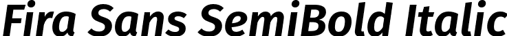 Fira Sans SemiBold Italic font | FiraSans-SemiBoldItalic.otf