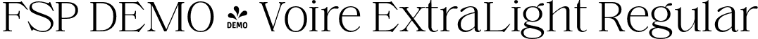 FSP DEMO - Voire ExtraLight Regular font | Fontspring-DEMO-voire-extralight.otf