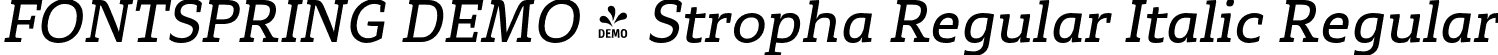 FONTSPRING DEMO - Stropha Regular Italic Regular font | Fontspring-DEMO-stropha-regular-italic.otf