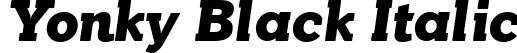 Yonky Black Italic font | yonky-black-italic-demoffp.ttf