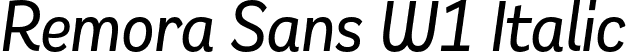 Remora Sans W1 Italic font | g-type-remorasansw1-mediumitalic.otf