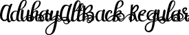 AduhayAltBack Regular font | AduhayAltBack.otf