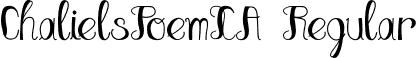 ChalielsPoemXA Regular font | ChalielsPoemTT.otf