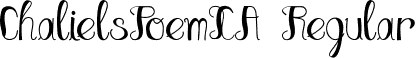 ChalielsPoemXA Regular font | ChalielsPoemTT.ttf