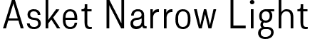 Asket Narrow Light font | glen-jan-asketnarrow-light.ttf