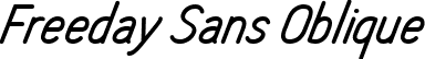 Freeday Sans Oblique font | freedaysans-oblique.ttf