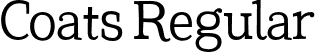 Coats Regular font | coats-regular.otf