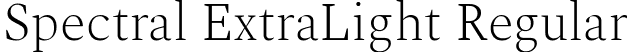 Spectral ExtraLight Regular font | spectral-extralight.ttf