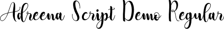 Adreena Script Demo Regular font | adreenascript-demo.ttf