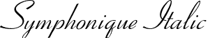 Symphonique Italic font | symphoniqueitalic.otf