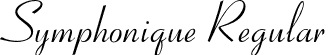 Symphonique Regular font | symphonique.otf