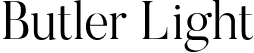 Butler Light font | Butler_Light.otf