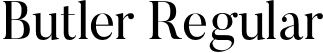 Butler Regular font | Butler_Regular.otf