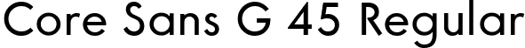 Core Sans G 45 Regular font | CoreSansG-Regular.ttf