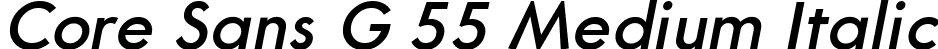 Core Sans G 55 Medium Italic font | CoreSansG-MediumItalic.ttf