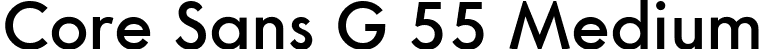 Core Sans G 55 Medium font | CoreSansG-Medium.ttf