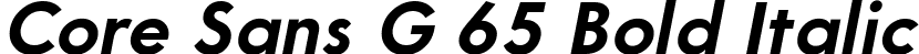 Core Sans G 65 Bold Italic font | CoreSansG-BoldItalic.ttf