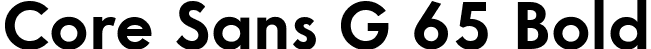 Core Sans G 65 Bold font | CoreSansG-Bold.ttf