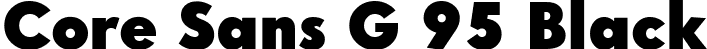 Core Sans G 95 Black font | CoreSansG-Black.ttf