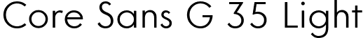 Core Sans G 35 Light font | CoreSansG-Light.ttf