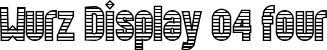 Wurz Display 04 four font | Wurz-display-04.otf