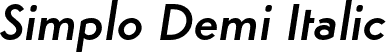 Simplo Demi Italic font | Simplo-DemiIt.otf