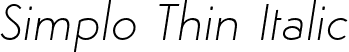 Simplo Thin Italic font | Simplo-ThinIt.otf