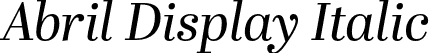 Abril Display Italic font | Abril_Display_Italic.otf