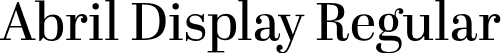 Abril Display Regular font | Abril_Display_Regular.otf