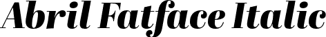Abril Fatface Italic font | Abril_Fatface_Italic.otf