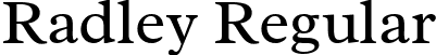 Radley Regular font | Radley-Regular.ttf