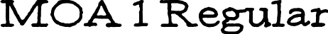 MOA 1 Regular font | MOA1.ttf