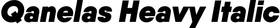 Qanelas Heavy Italic font | Qanelas-HeavyItalic.otf