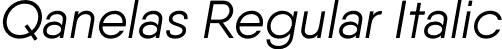 Qanelas Regular Italic font | Qanelas-RegularItalic.otf
