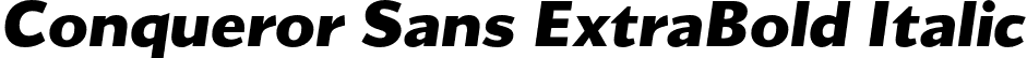 Conqueror Sans ExtraBold Italic font | ConquerorSans-ExtraBoldItalic.otf