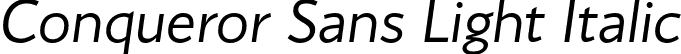 Conqueror Sans Light Italic font | ConquerorSans-LightItalic.otf