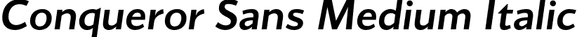 Conqueror Sans Medium Italic font | ConquerorSans-MediumItalic.otf