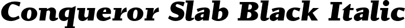 Conqueror Slab Black Italic font | ConquerorSlab-BlackItalic.otf