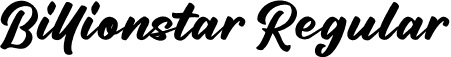 Billionstar Regular font | Billionstar.ttf