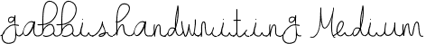 gabbishandwriting Medium font | gabbi-'s handwriting.ttf